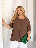 Жіноча стильна літня блузка великих розмірів (р.54-58). Арт-1004/11, фото 5