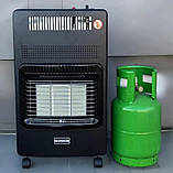 Нагрівач керамічний газовий із балоном 12 л повний комплект зі шлангом і редуктором на склад конвектор, фото 2