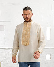 Вишиванка чоловіча "Золотий Франт" ("конопляний" льон)