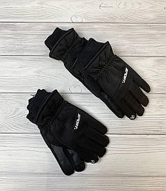 Чоловічі чорні зимові теплі рукавички з начосом