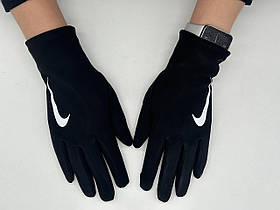 Чоловічі чорні зимові теплі флісові рукавички