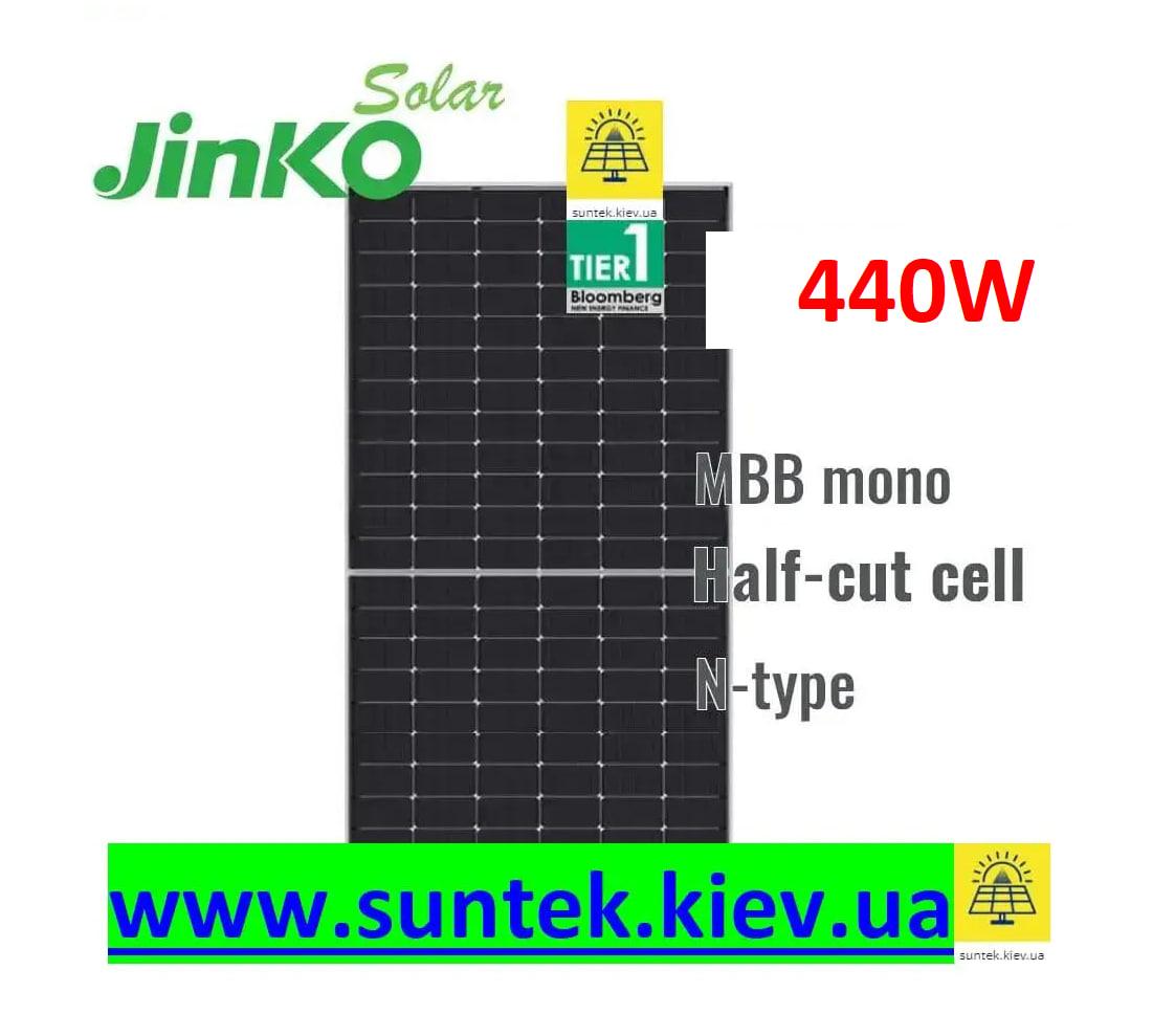 Сонячна панель Jinko JKM440N-54HL4R-B 440Вт (Full Black)