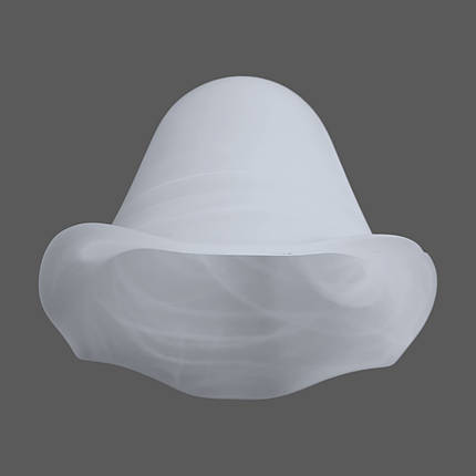 Білий плафон для люстри скляний абажур для стельових та підвісних світильників квітка Е27, фото 1