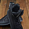 Зимові чоловічі шкіряні черевики на блискавці чорні утеплені з натуральної шкіри на хутрі на зиму, розмір 40-45, фото 8