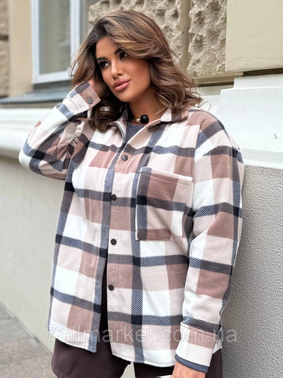 Сорочка жіноча фліс (54-60) (3кв) "SNEZKA" недорого від прямого постачальника