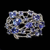 Каблучка. Натуральний танзаніт. Срібло 925., фото 2