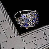 Каблучка. Натуральний танзаніт. Срібло 925., фото 3