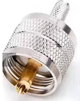 Конектор Роз'єм PL259 SO239 UHF обжимний для кабелю RG58 RG142 LMR195 RG400