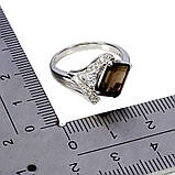 Каблучка. Натуральний раух топаз. Срібло 925., фото 3