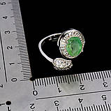 Каблучка. Натуральний смарагд. Срібло 925., фото 3