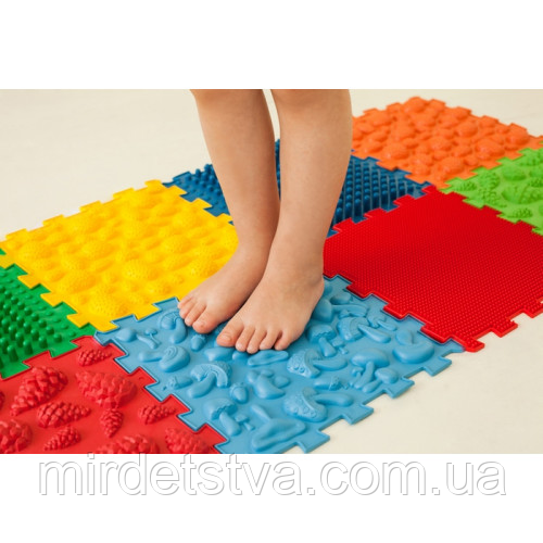 Набір ортопедичний масажний килимок пазли для дітей та дорослих у садок групи раннього розвитку додому Ортек Ortek, фото 1