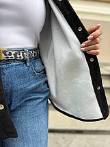 Вельветова жіноча сорочка на хутрі великого розміру Розміри: 48-50, 52-54, 56-58, 60-62, фото 3