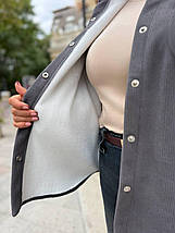 Вельветова жіноча сорочка на хутрі великого розміру Розміри: 48-50, 52-54, 56-58, 60-62, фото 2