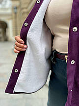 Вельветова жіноча сорочка на хутрі великого розміру Розміри: 48-50, 52-54, 56-58, 60-62, фото 2