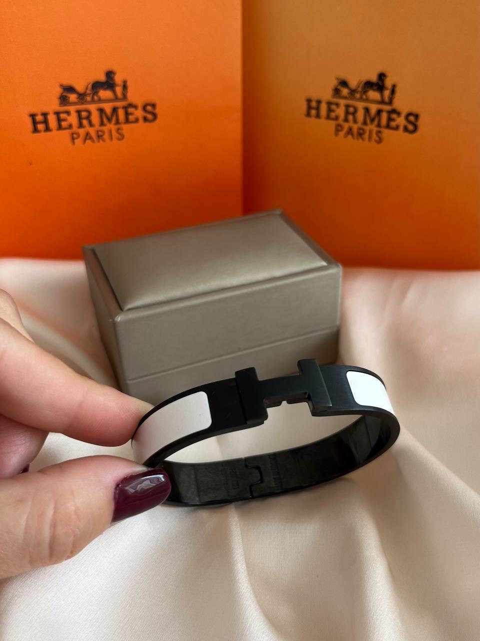 Браслет Hermes чорно-білий, фото 1