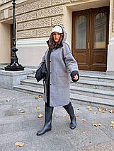 Пальто барашек без підкладу великого розміру Розміри: 50-52, 54-56, 58-60, фото 2