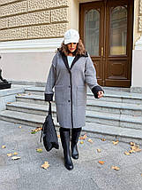 Пальто барашек без підкладу великого розміру Розміри: 50-52, 54-56, 58-60, фото 4