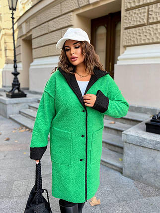 Пальто барашек без підкладу великого розміру Розміри: 50-52, 54-56, 58-60, фото 1