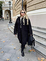 Пальто барашек без підкладу великого розміру Розміри: 50-52, 54-56, 58-60, фото 5