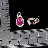 Сережки. Натуральний топаз рожевий. Срібло 925., фото 2