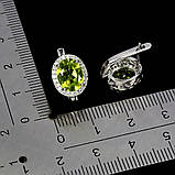 Сережки. Натуральний перидот. Срібло 925., фото 3