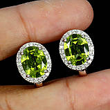 Сережки. Натуральний перидот. Срібло 925., фото 2