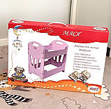 Ліжечко для ляльок двоповерхове Мася 8002, рожеве, фото 4