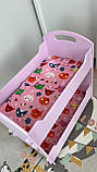 Ліжечко для ляльок двоповерхове Мася 8002, рожеве, фото 3