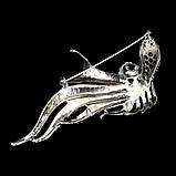 Брошка. Натуральний смарагд, марказит, перл і рубін. Срібло 925., фото 2