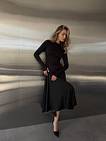 Жіноча базова сукня з довгим рукавом, фото 4