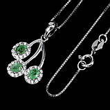 Підвіска. Натуральний смарагд. Срібло 925., фото 2