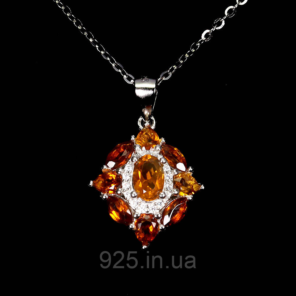 Підвіска. Натуральний цитрин. Срібло 925., фото 1
