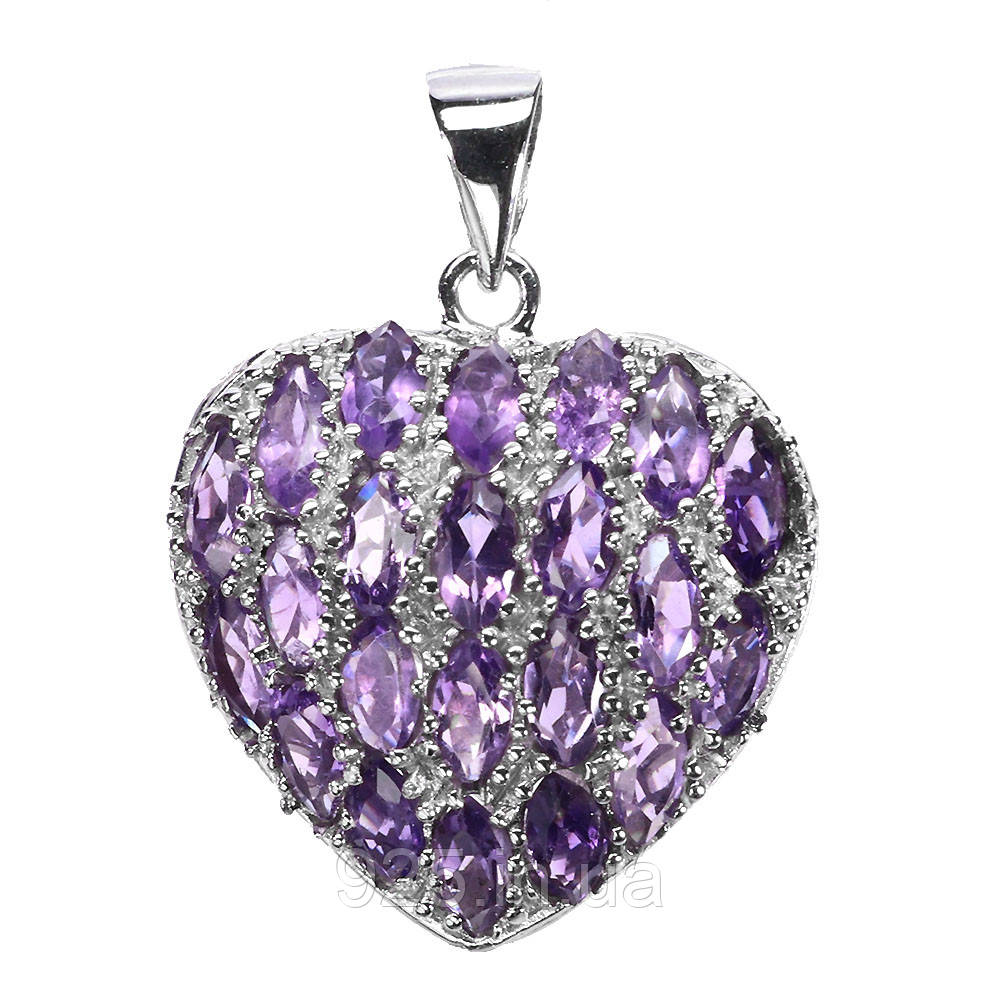 Підвіска. Натуральний аметист. Срібло 925., фото 1