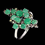 Каблучка. Натуральний смарагд і сапфір. Срібло 925., фото 2