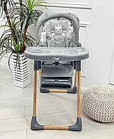 Стілець для годування складаний EL CAMINO ME 1115-W CRAFT Beige бежевий + дуга з м'якими іграшками Сірій