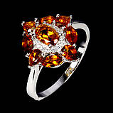 Каблучка. Натуральний цитрин. Срібло 925., фото 2