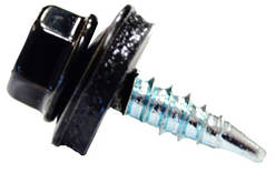 Саморіз (шуруп) покрівельний по металу з гумовою шайбою EPDM (4,80х19 мм) RAL 9005 чорний