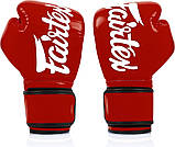 Боксерські рукавиці Fairtex BGV14, Червоні, 16 унцій (454г.) для спортсменів 90-100 кг. + бинти, фото 6