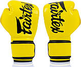 Боксерські рукавиці Fairtex BGV14, Жовті, 12 унцій (340г.) для спортсменів 60-80 кг. + бинти, фото 5