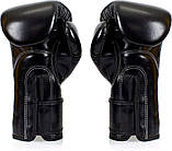 Боксерські рукавиці Fairtex BGV14S, Чорні, 14 унцій (397г.) для спортсменів 80-90 кг. + бинти, фото 6