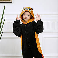 Кигуруми пижама детская Енот качественная мягкая зимняя теплая пижама