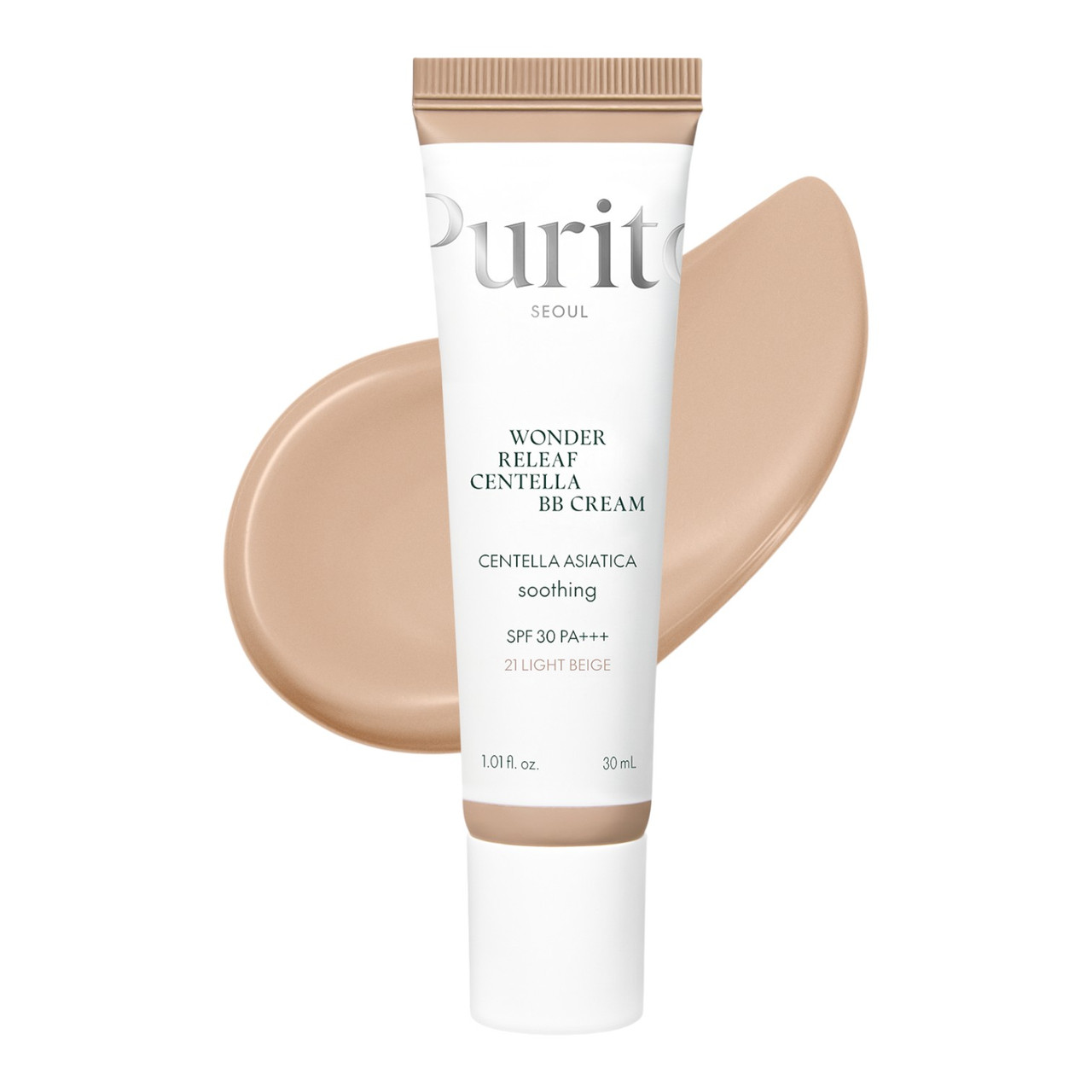 ВВ крем Purito Seoul Wonder Releaf Centella BB Cream (№21 Light Beige) 30 ml з екстрактом центели, фото 1