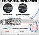 Багаторазовий презерватив 22 см прозорий /Силіконова насадка для збільшення товщини та довжини пеніса / З вібро, фото 4