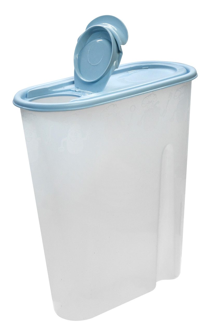 Ємність для сипучих продуктів пластикова 1,8 літра блакитна (ПолiмерАгро) 19.5х9.5х21 см