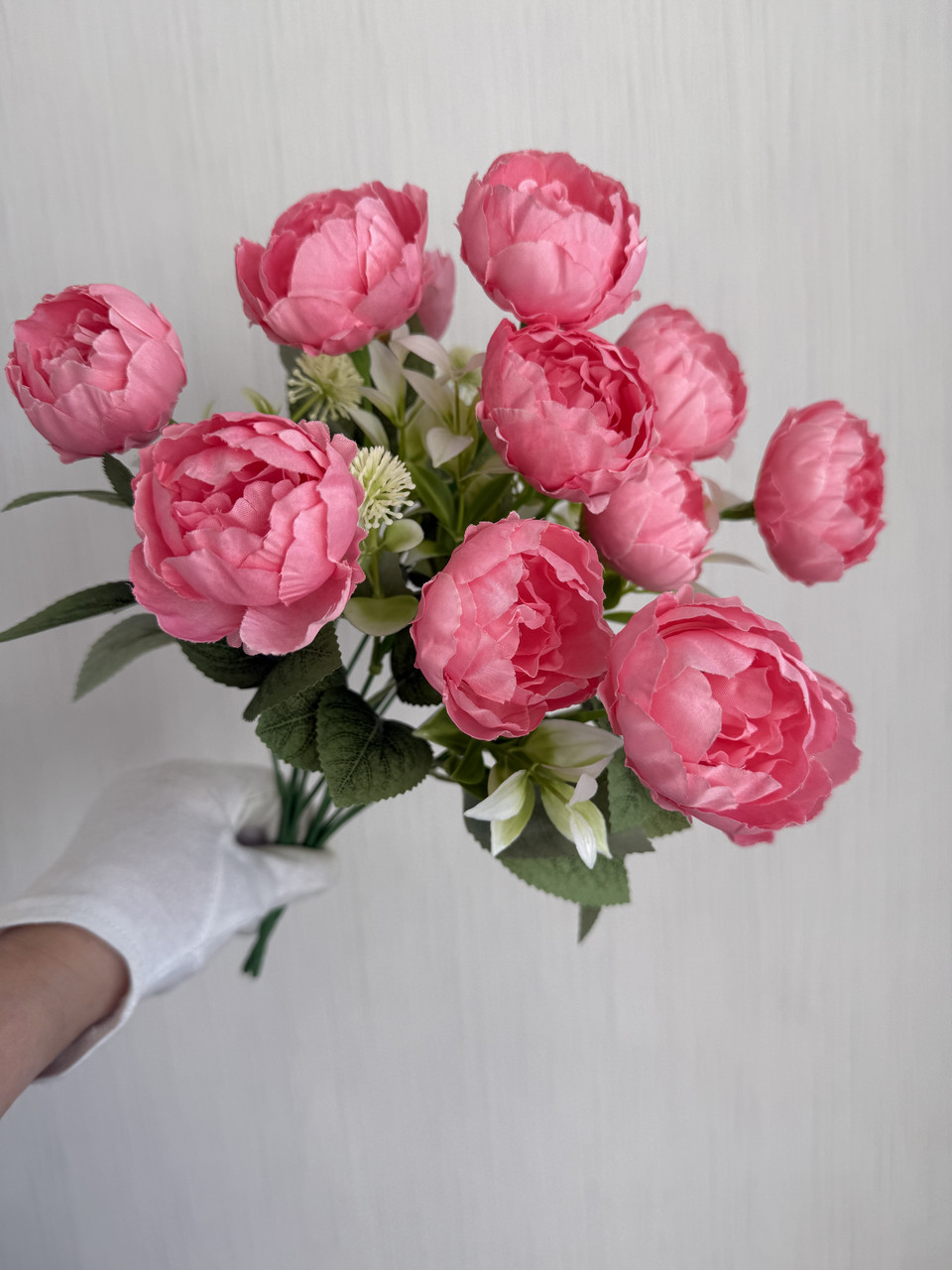 Букет штучних півоній . Піони декоративні ( яскраво - рожеві, 37 см ), фото 1