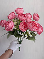 Букет штучних півоній . Піони декоративні ( яскраво - рожеві, 37 см ), фото 2