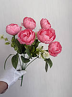Букет штучних півоній . Піони декоративні ( яскраво - рожеві, 37 см ), фото 6