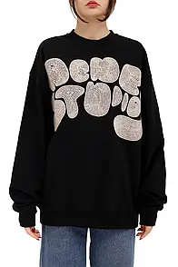 Acne Studios Crew neck bubble logo sweater Anthracite grey M