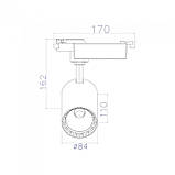 Трековий LED світильник 18W Horoz Electric LYON-18 4200K 1170Lm 100-240V, фото 2