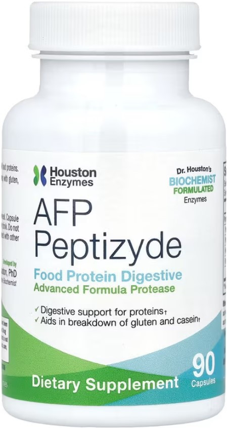 Houston Enzymes AFP Peptizyde / АФП Пептизид для розщеплення білка 90 капсул